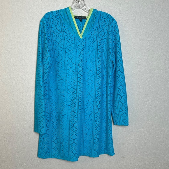 Title Nine Cutout Hooded Swim Beach Cover-Up - Picture 2 of 8